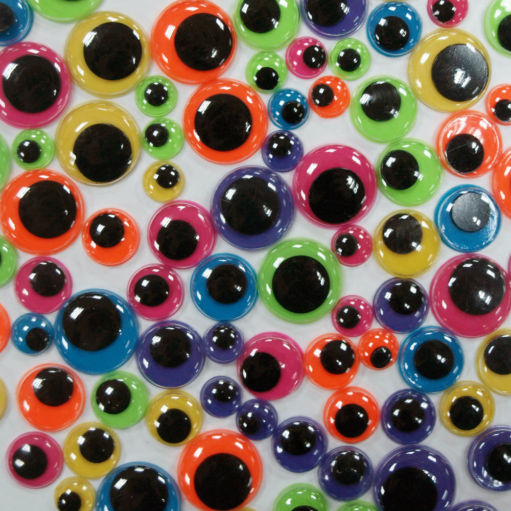 Brightly Coloured Wiggly Eyes 100 Pieces