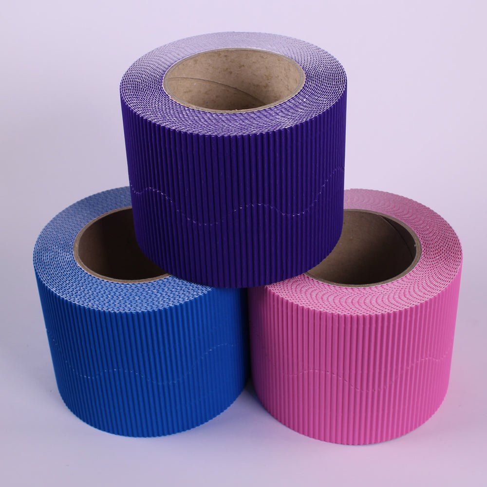 Bold Corrugated Border Roll Pack of 3