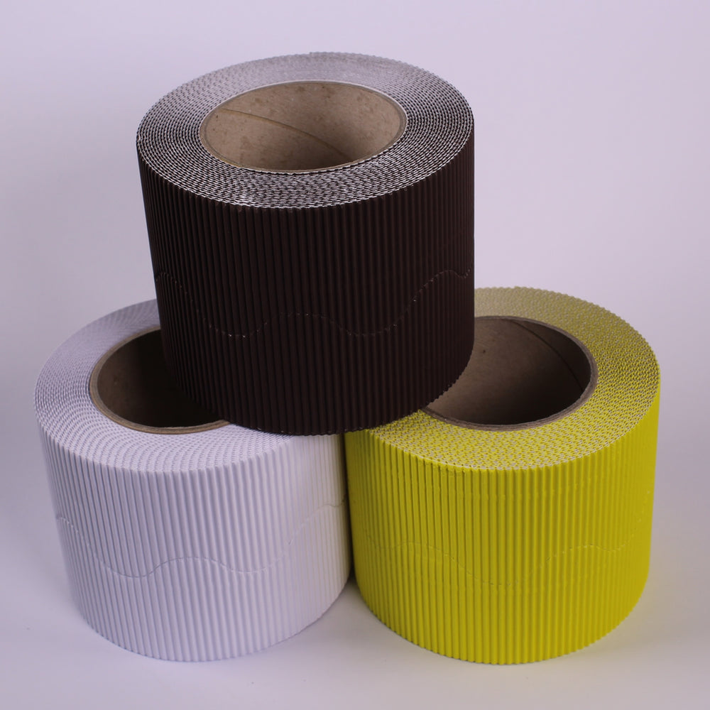 Natural Corrugated Border Roll Pack of 3