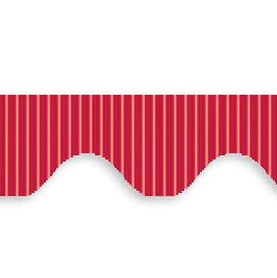 Corrugated Bordettes Scallop Edge 2 x 3.75m Metallic Red