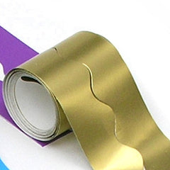 Smooth Bordettes Scallop Edge 15m Strip Metallic Gold