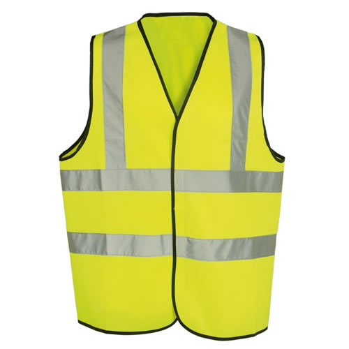 Kids Bright Yellow Hi-Vis Sleeveless Waistcoat in Three Different Sizes