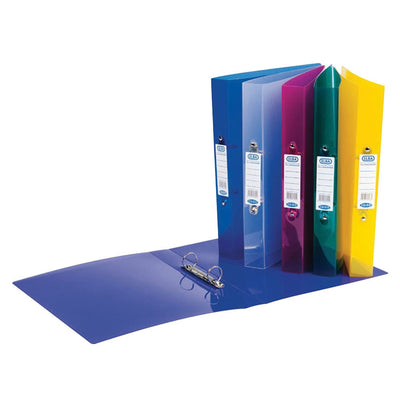 Tiger A4 Slim Ring Binder Folder clear view in assorted colour
