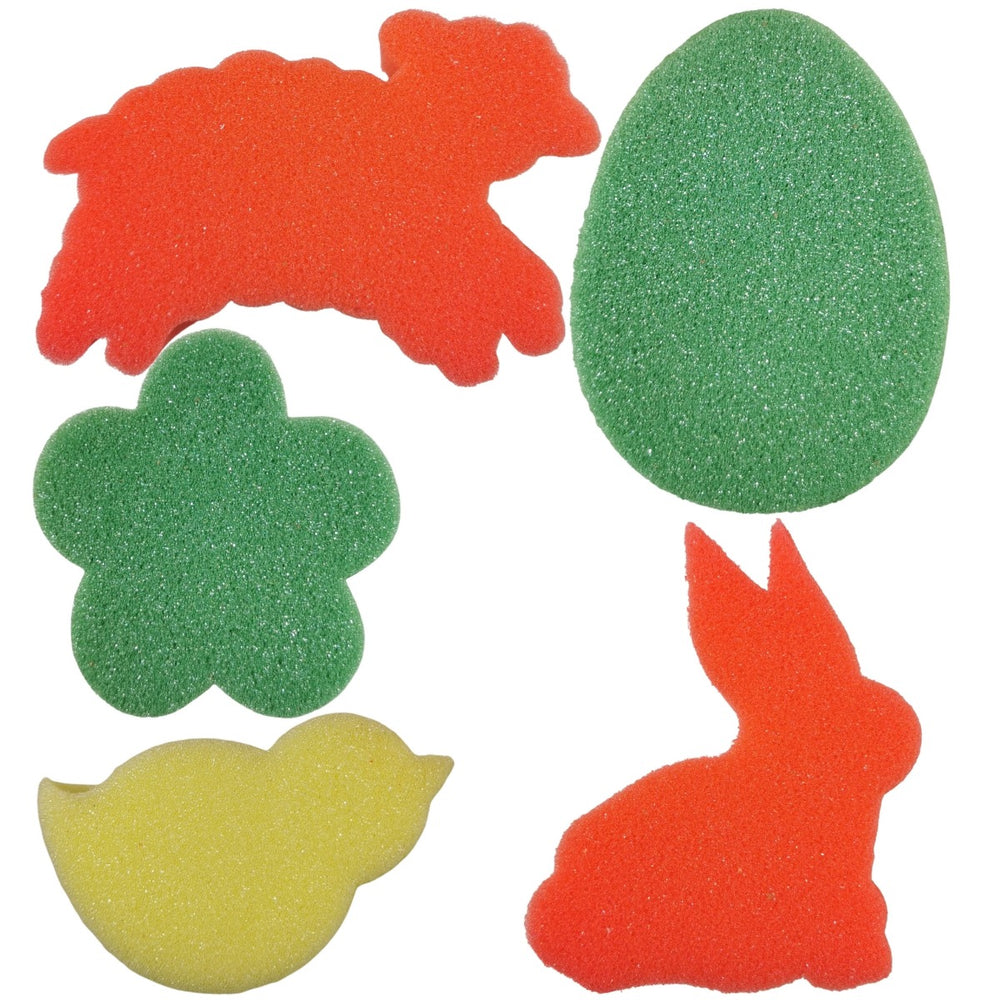 Easter/Spring Paint Sponges Set of 5 Shapes Stampers