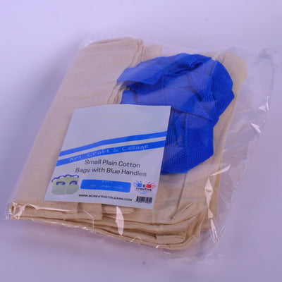 shopper bags with blue handles