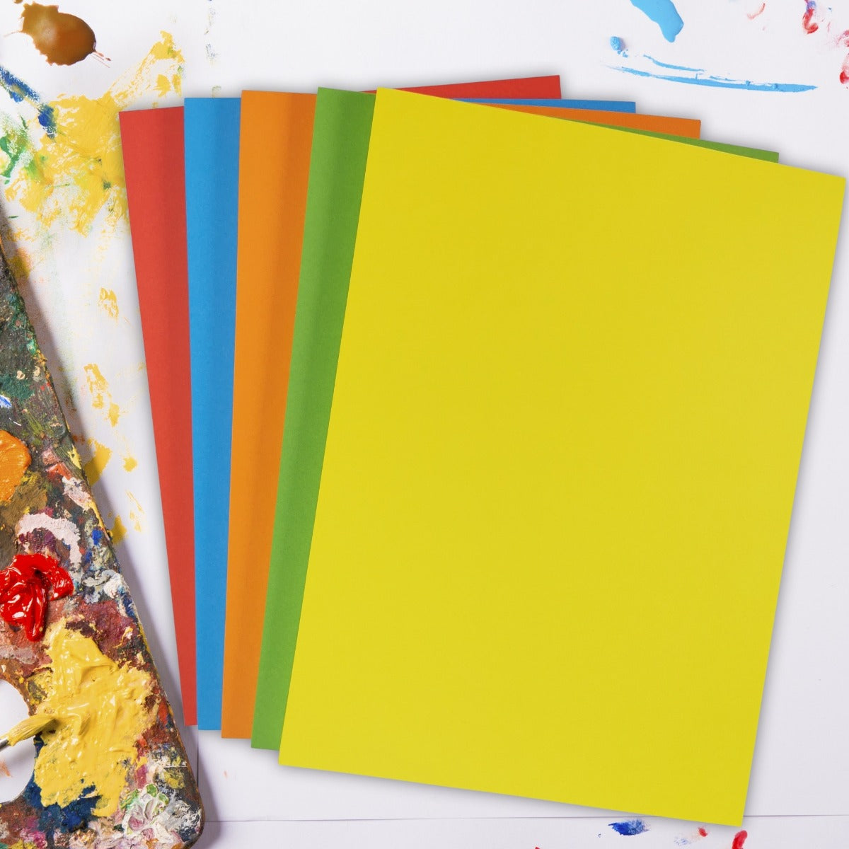 A4 Bright Assorted Coloured 160gsm Card Pack 250 Sheets