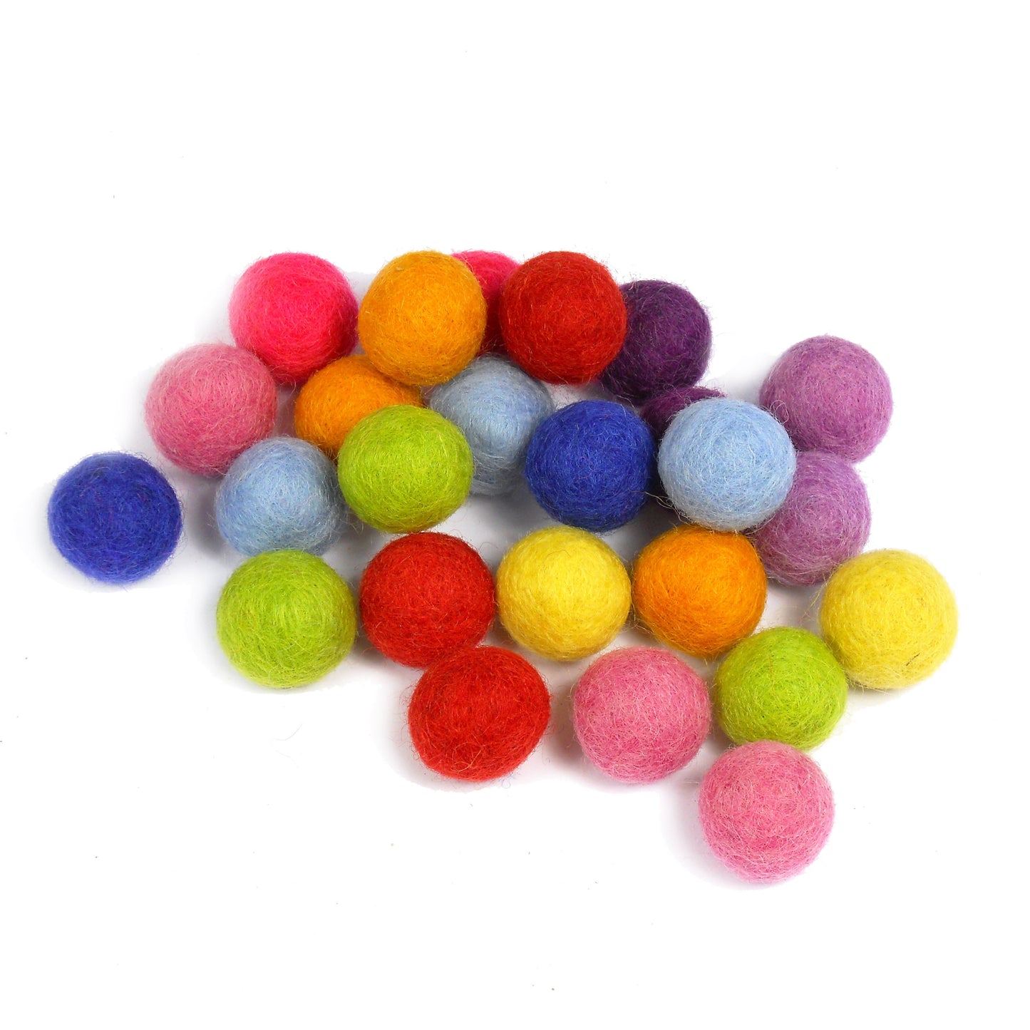 Bright Colour Felt Wool Balls
