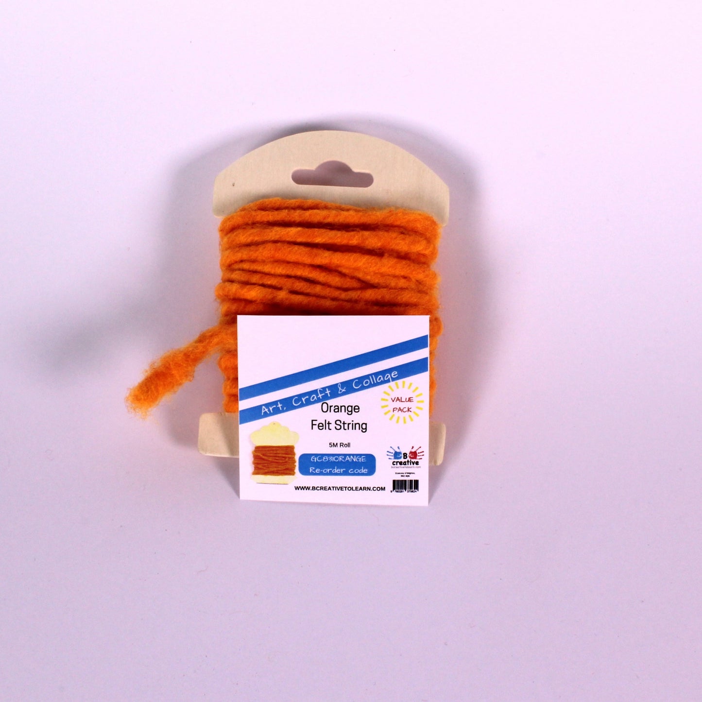 Felt String Wool Cord Roll 5m Choose Colour