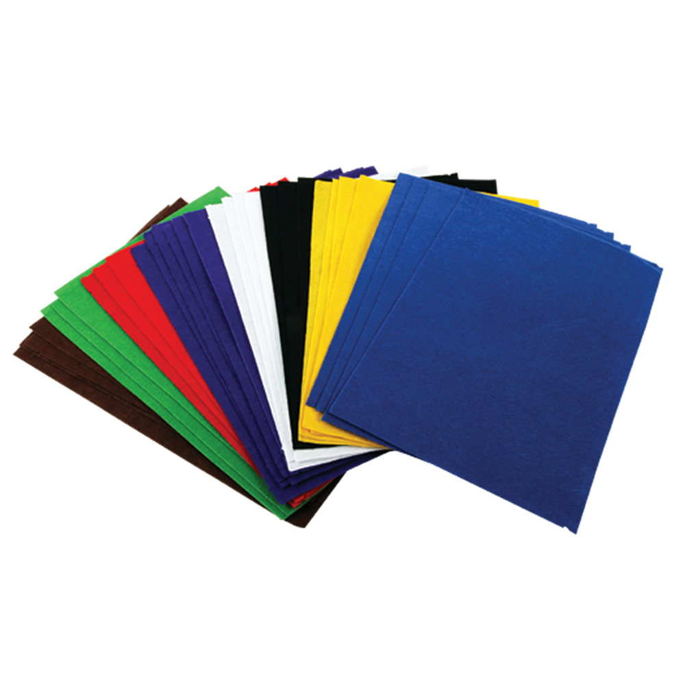 Felt Sheets 30 Sheets Assorted Colours*