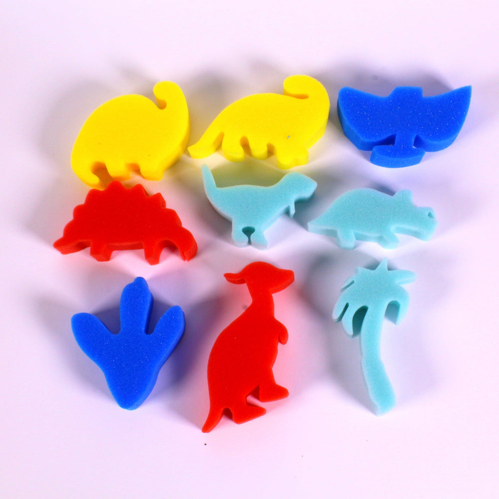 Sponge Painting Dinosaur Shapes Pack of 9