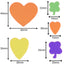 Assorted Colour Foam Heart & Flower Shapes Pack of 250