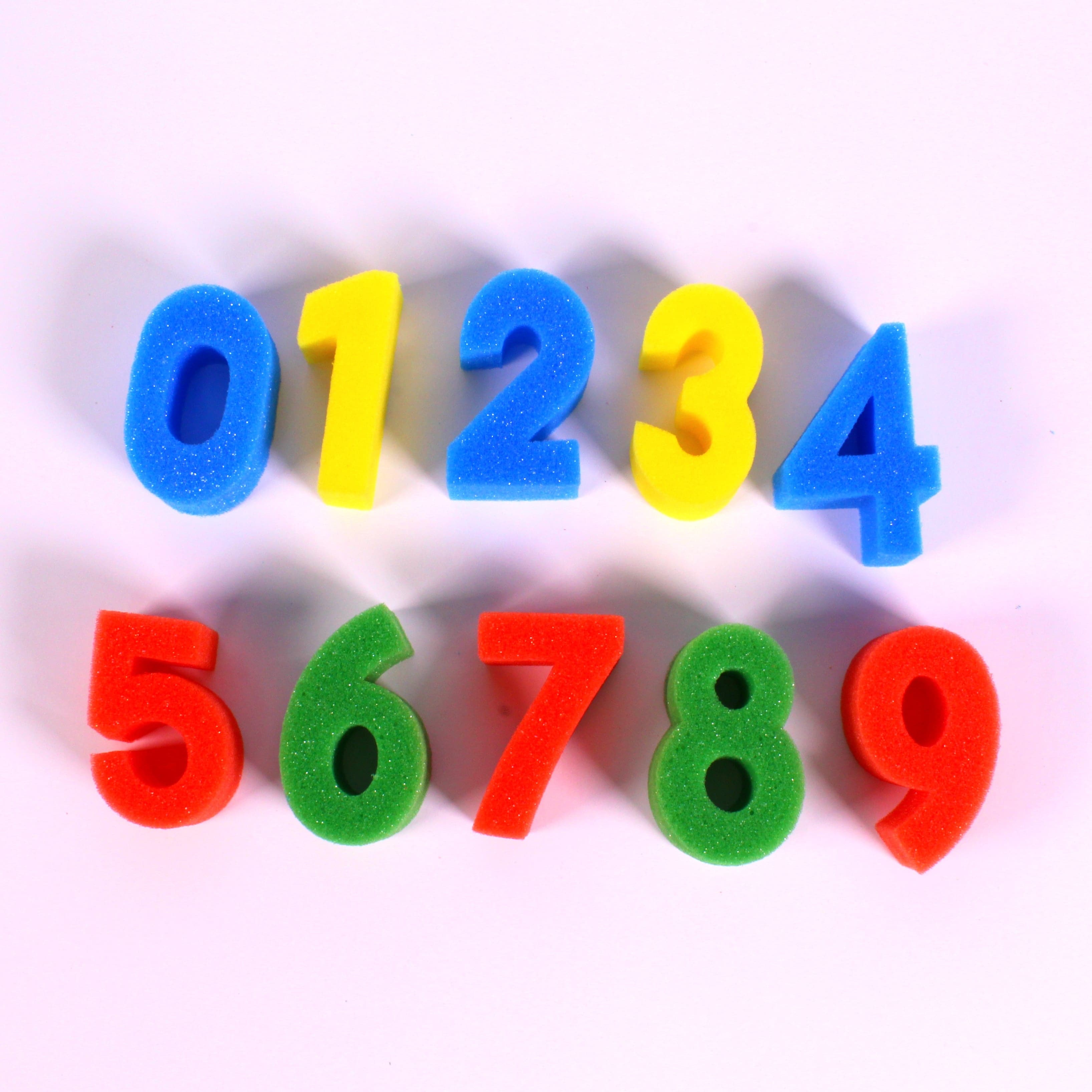 Sponge Painting Number Shapes – BCreativetolearn