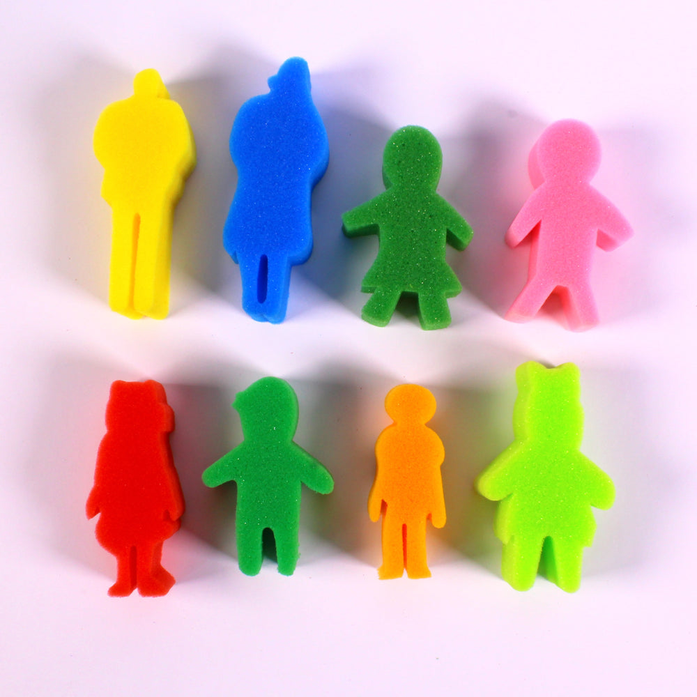 People Shaped Paint Sponges Pack of 8