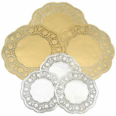 Metallic Gold & Silver Foil Doilies