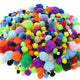 fluffy assorted pom poms