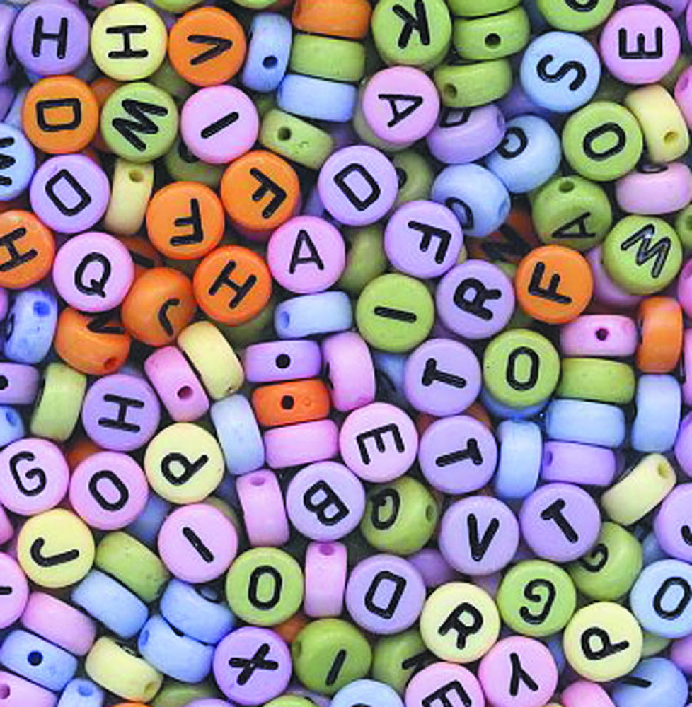 Alphabet Threading Beads