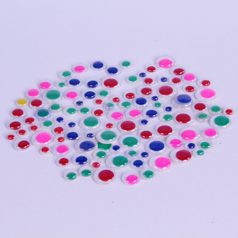 Coloured Peel & Stick Wiggley Eyes Pack of 100