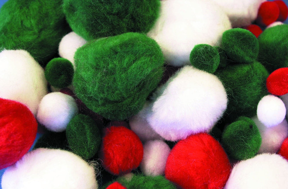 Small Festive Pom Poms