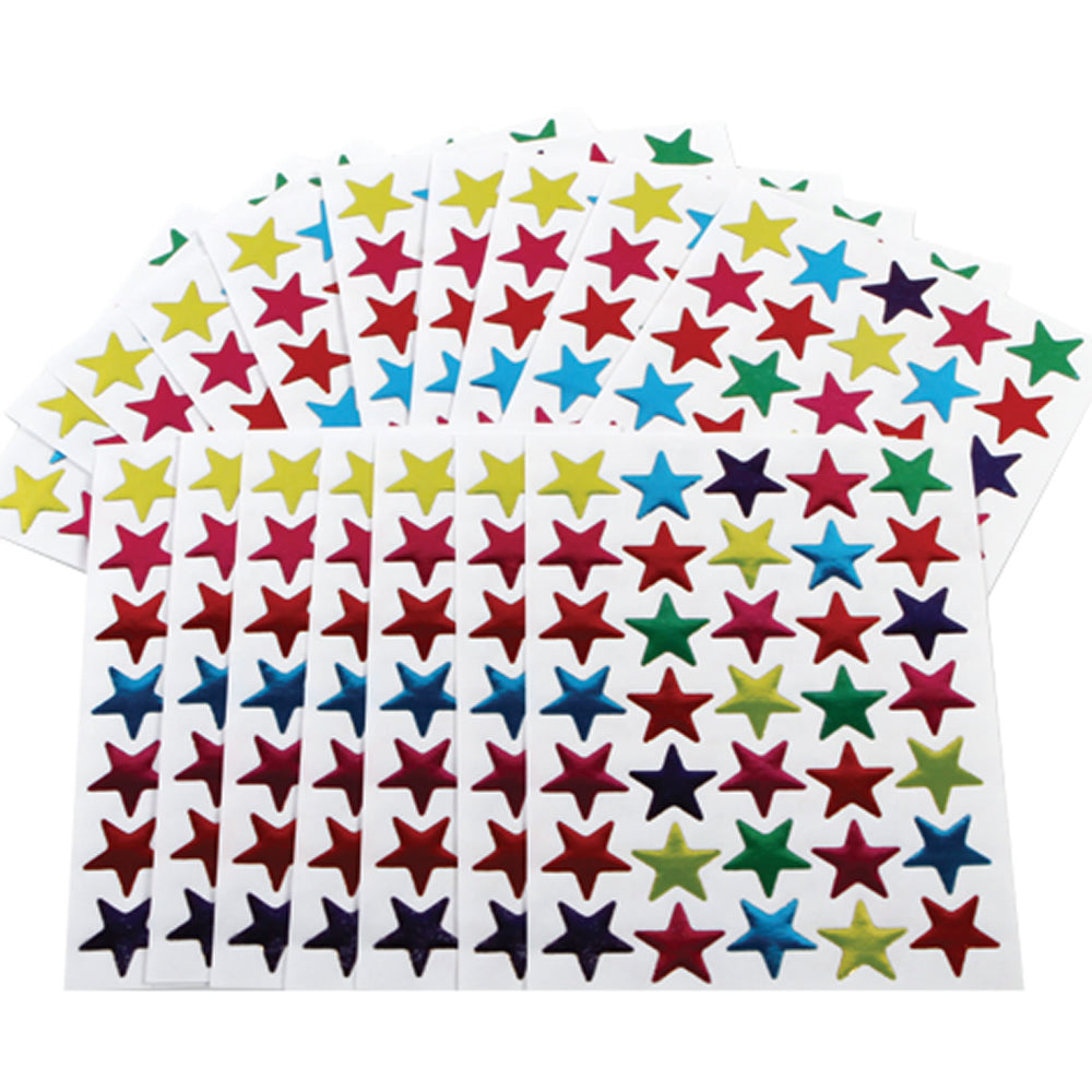 Bulk Pack of Coloured Merit Stars 20mm