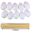 White Plastic Craft Eggs On Sticks 55mm 10 Pack Make Your Own Easter Eggs