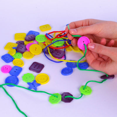 colourful threading buttons 