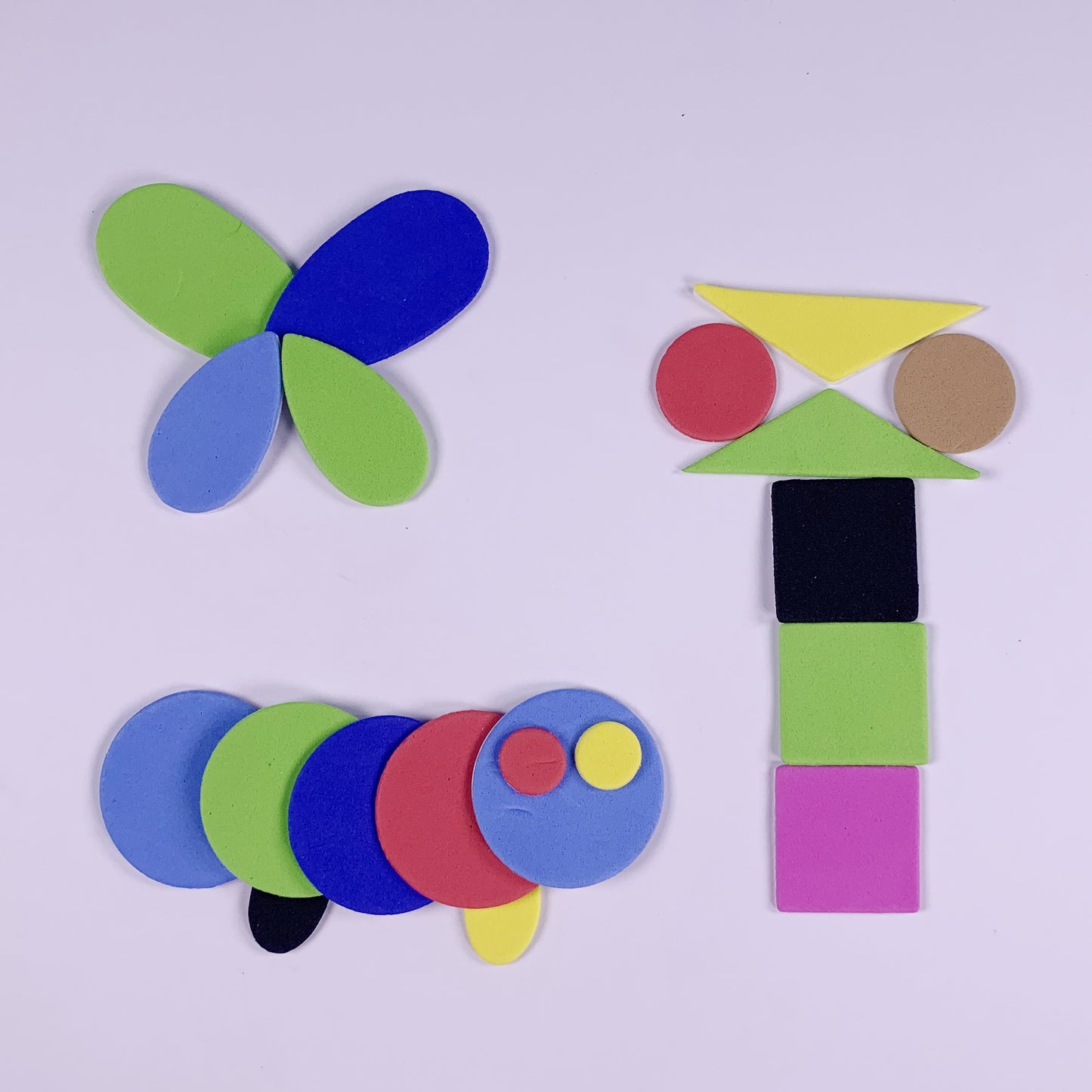 Self Adheisve Geometric Foam Shapes kids crafts – BCreativetolearn