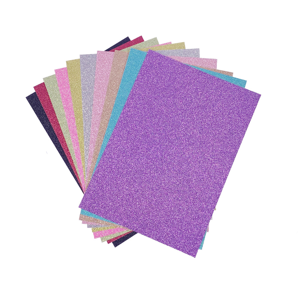 Glitter Card  10 Sheets Assorted Colours Choose Size