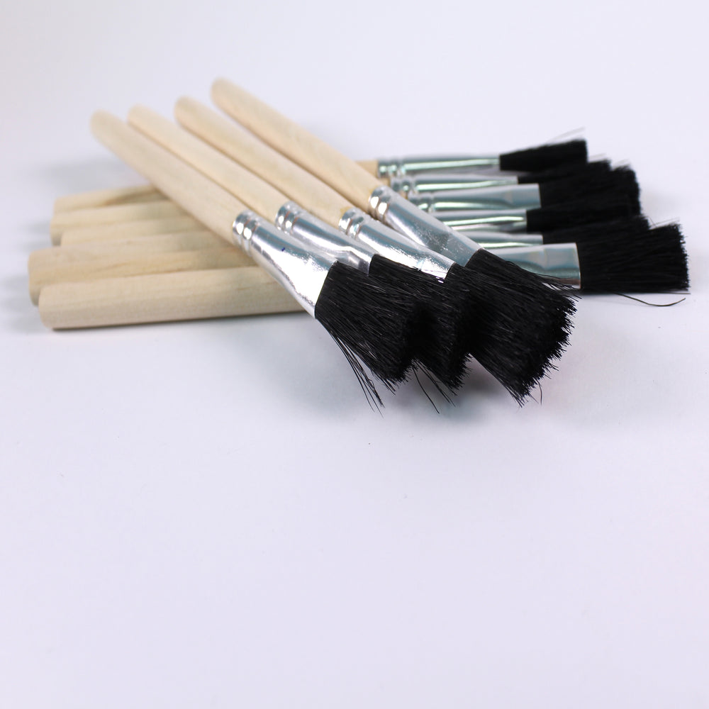 Flat Tip Hog Bristle Paste Glue Brushes