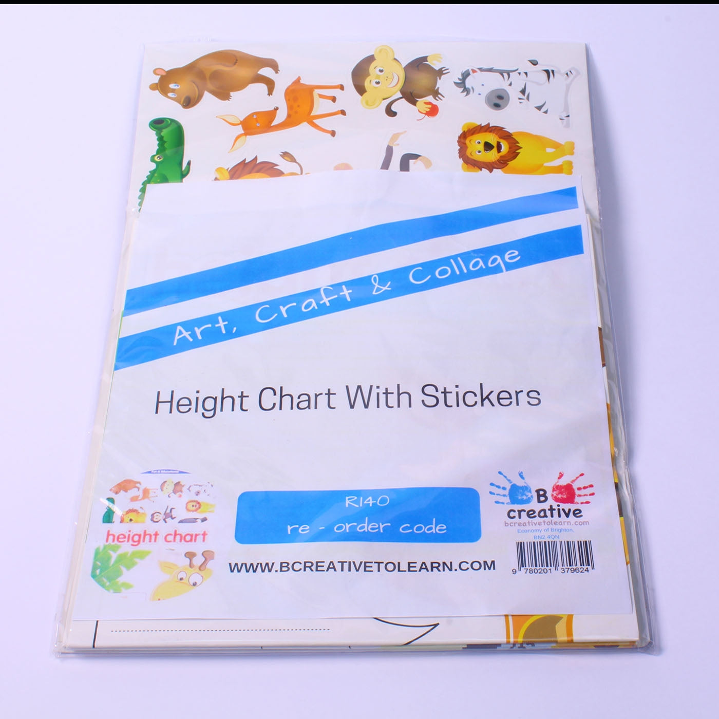 Jungle themed height chart with stickers