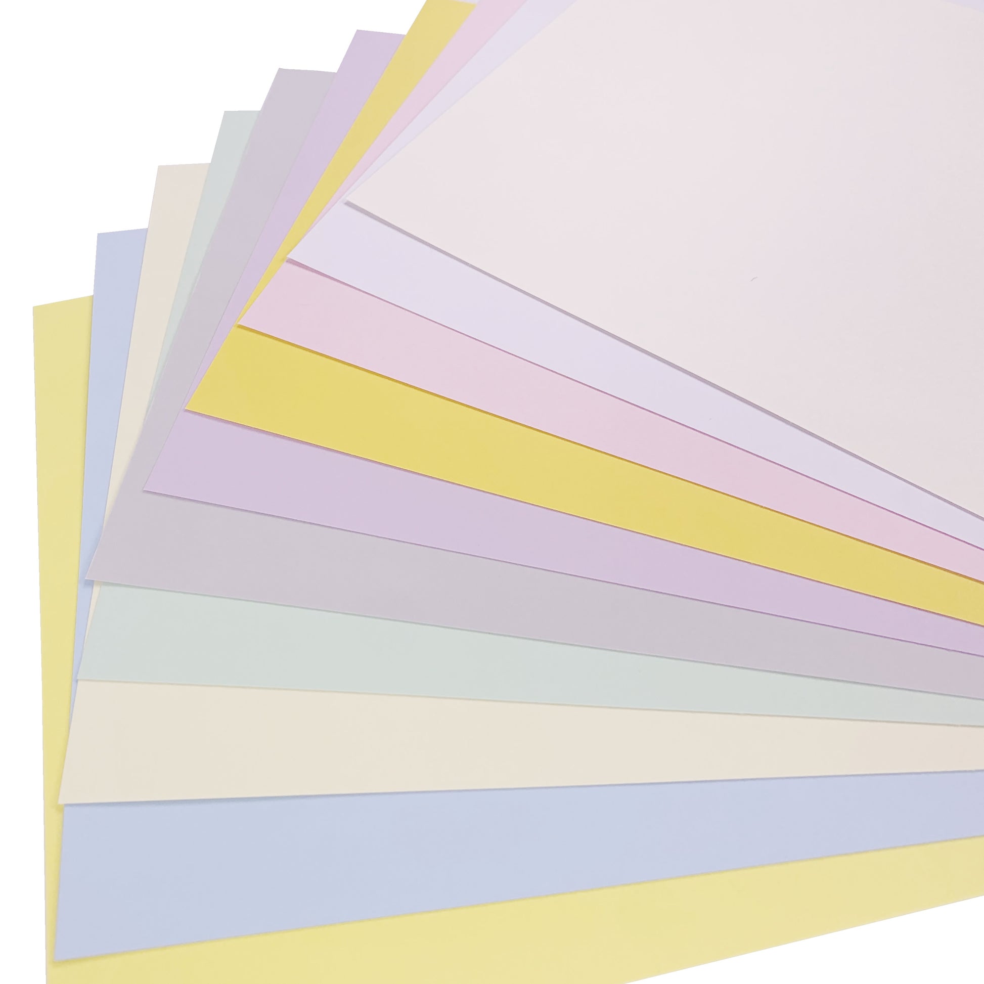 pastel coloured card