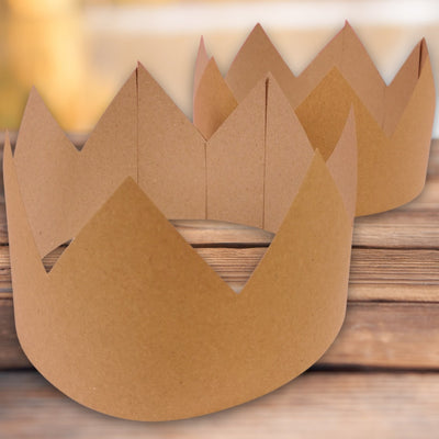 12 Make Your Own Recycled Kraft Crown Party Hats