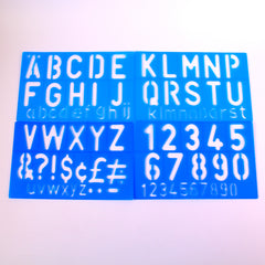 Lettering and Signwriting Stencil Sheets Pack of 4