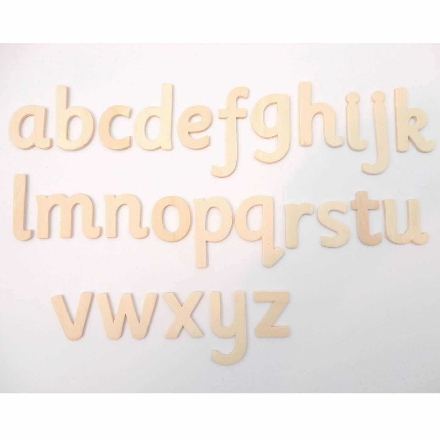 lowercase wooden letters