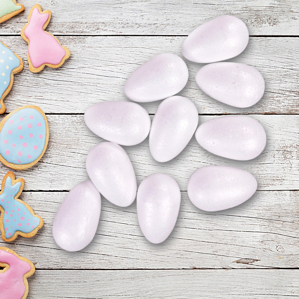 White Polystyrene Easter Craft Eggs 5.5cm Size