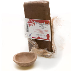 Air Hardening Clay with Fibres 1kg Terracotta