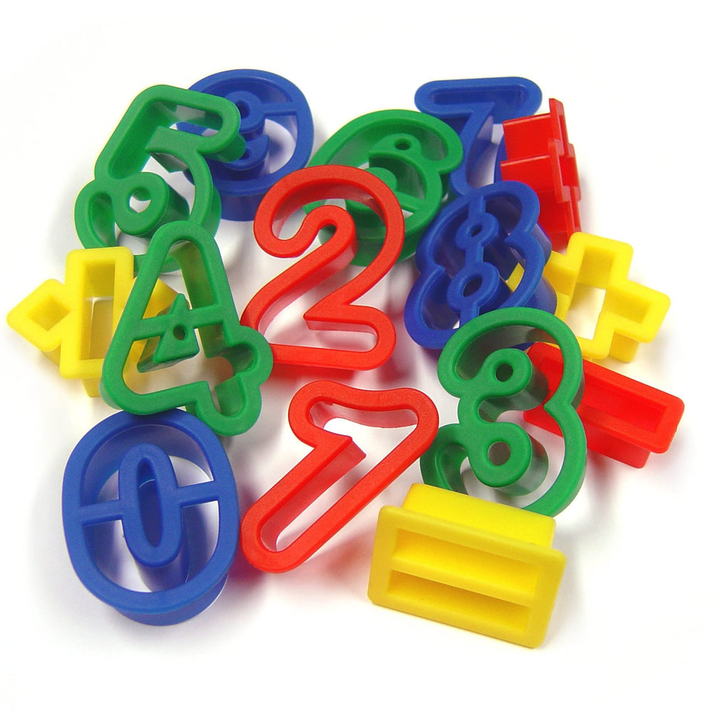 Plastic Number and Symbol Dough Cutters Pack of 15