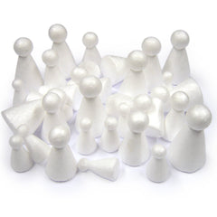 Polystyrene People Assorted Sizes Pack of 30