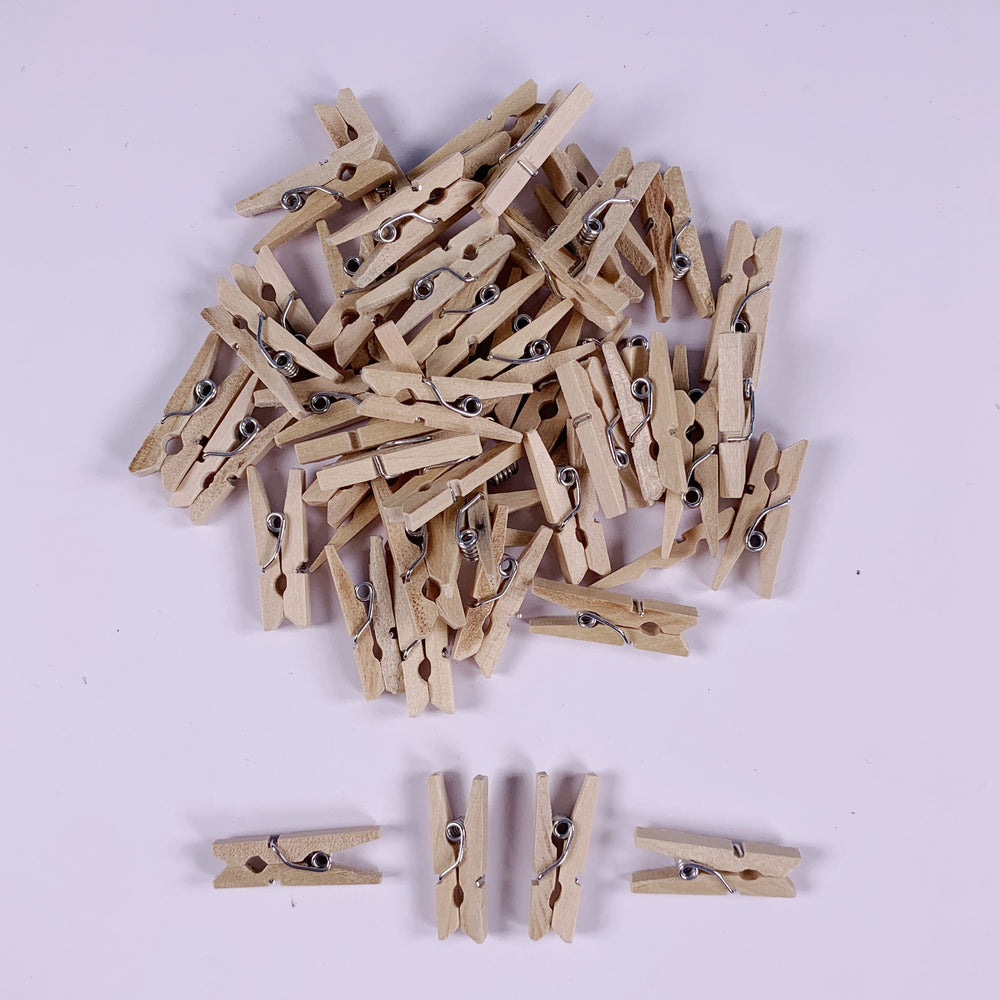 Mini Pegs Plain 200 Pack