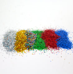 Assorted Colour Double Sided Craft Glitter 400g Shakers Pack of 6