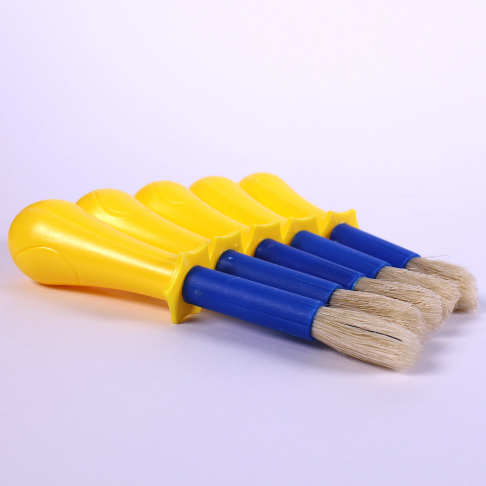Yellow Non-Roll Hog Bristle Jumbo Paint Brushes
