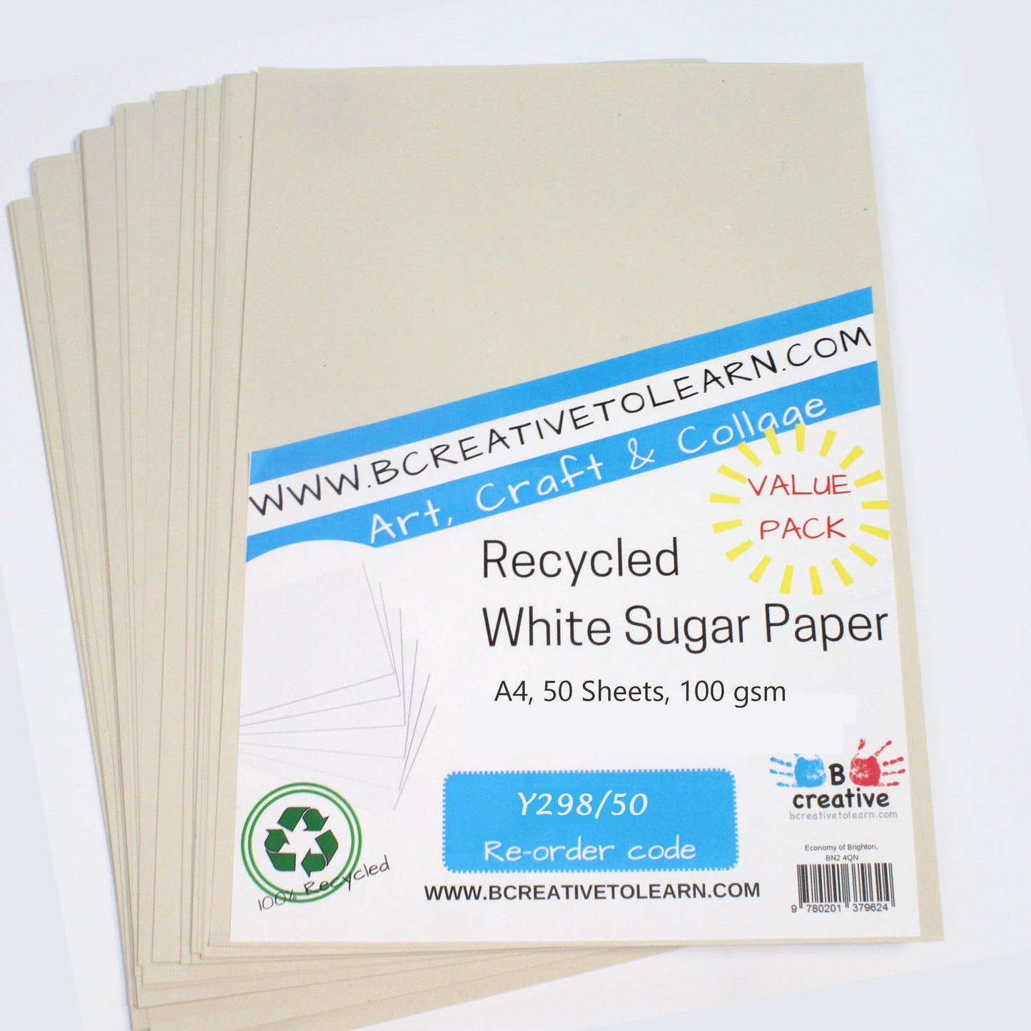 white sugar paper