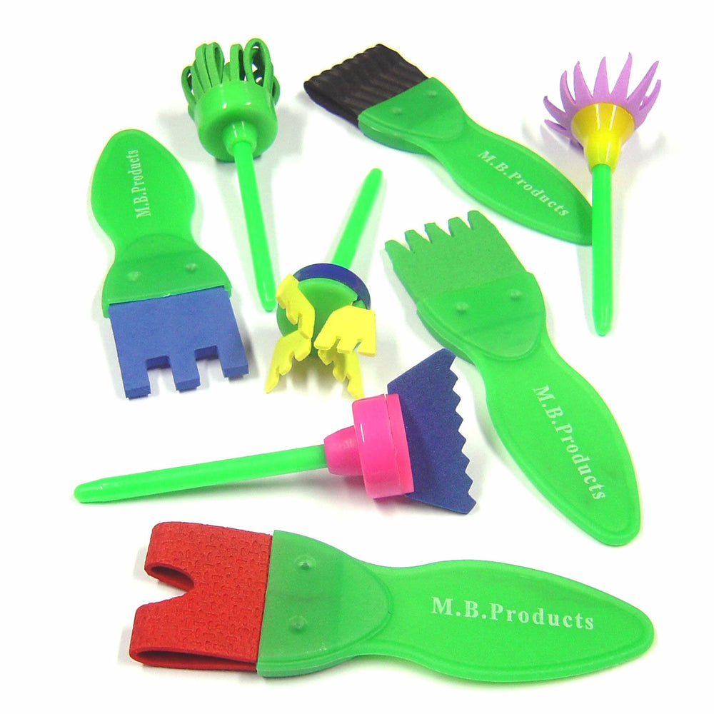 Kids Paint Brush Set Special Effect Foam Brushes 8 Painting Effects for Small Hands