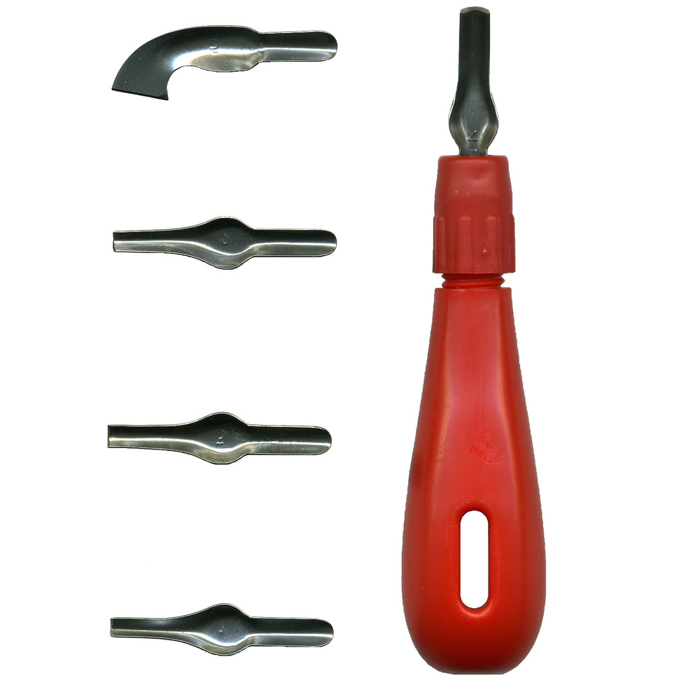 Assorted Shape Lino Cutters and Handle