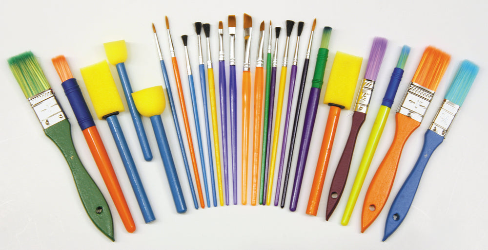 Assorted Colour Starter Brush and Dabber Pack of 25