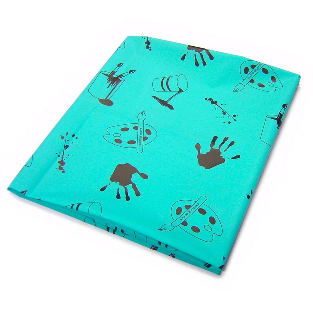 Blue Table Splash Mat with Arts and Crafts Design