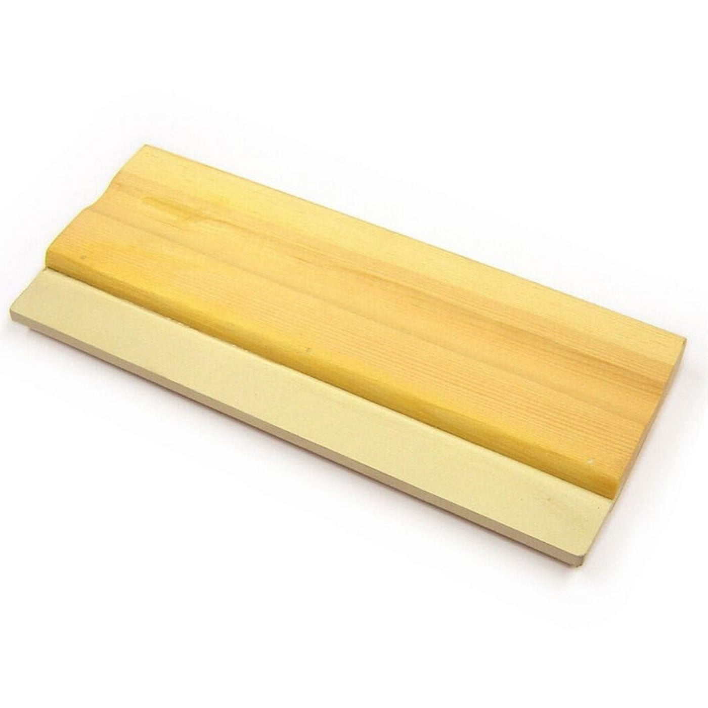 wooden squeegee with rubber blade
