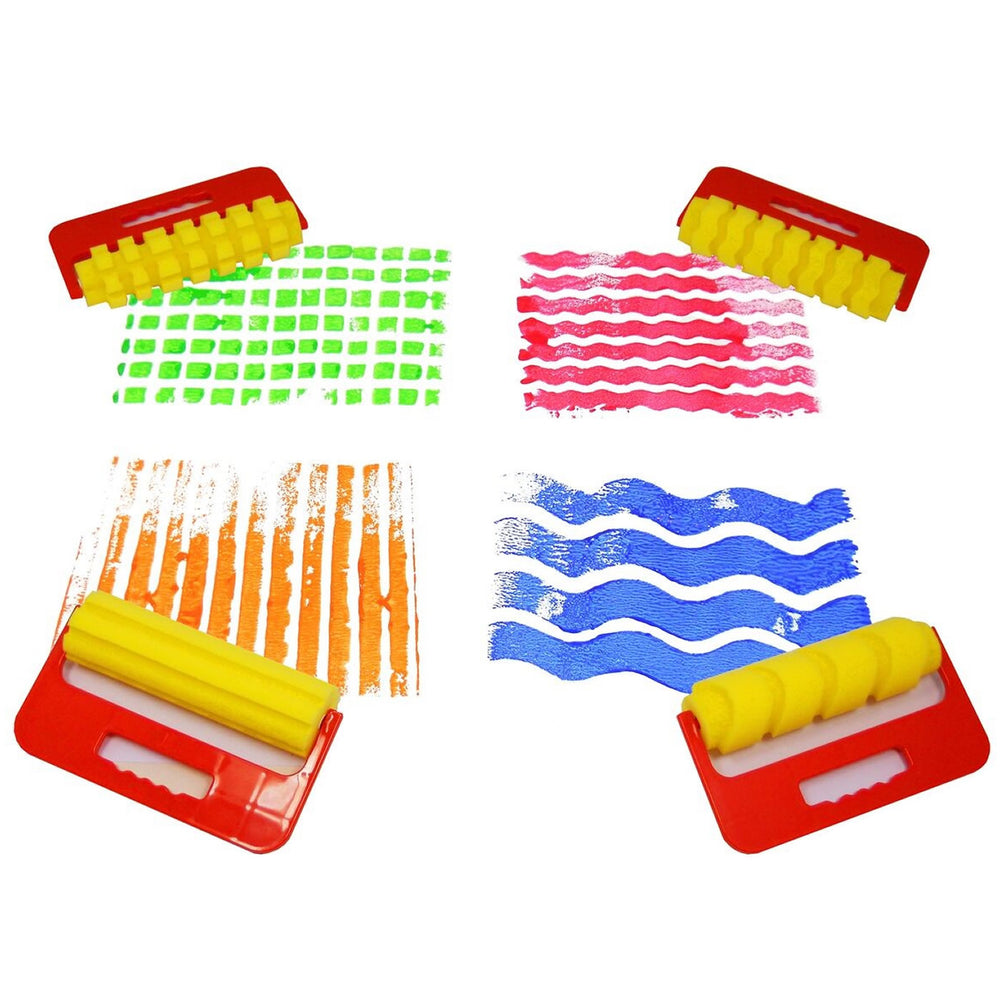 Giant Pattern Paint Rollers Pack of 4