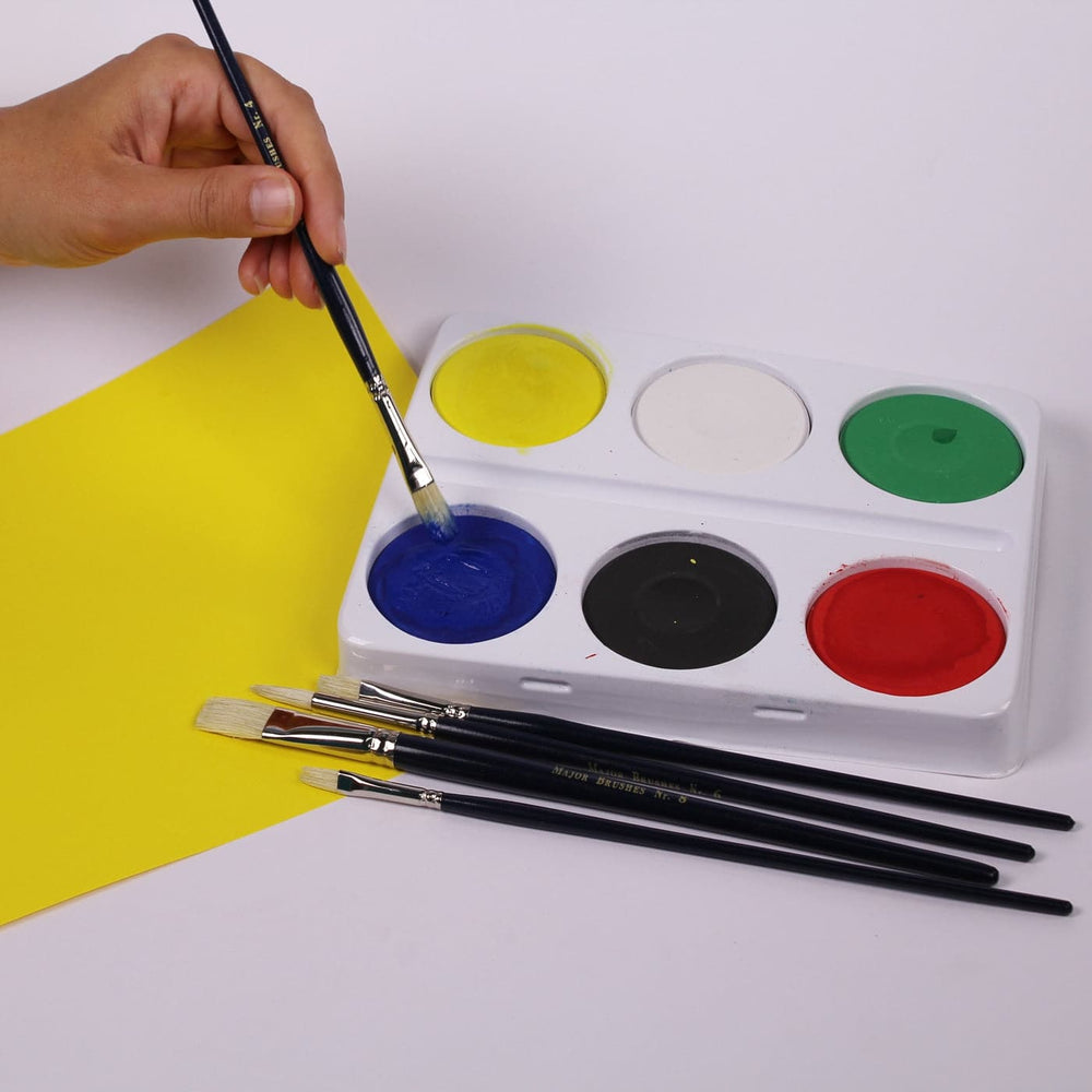 Set of 5 Assorted Paint Brushes - Hog Bristle
