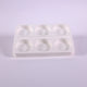 Deep 6 Well White Plastic Paint Mixing Palettes