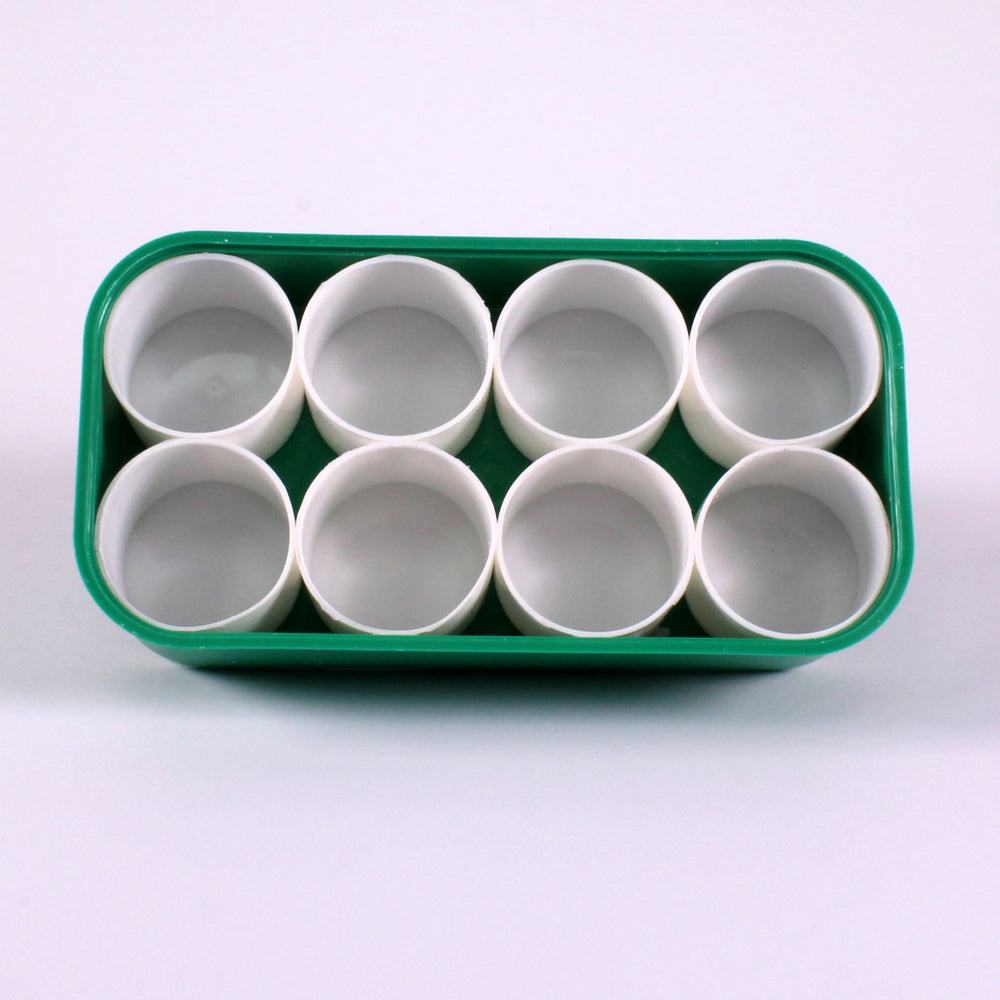 Bright Colour Plastic Tray with 8 White Paint Pots